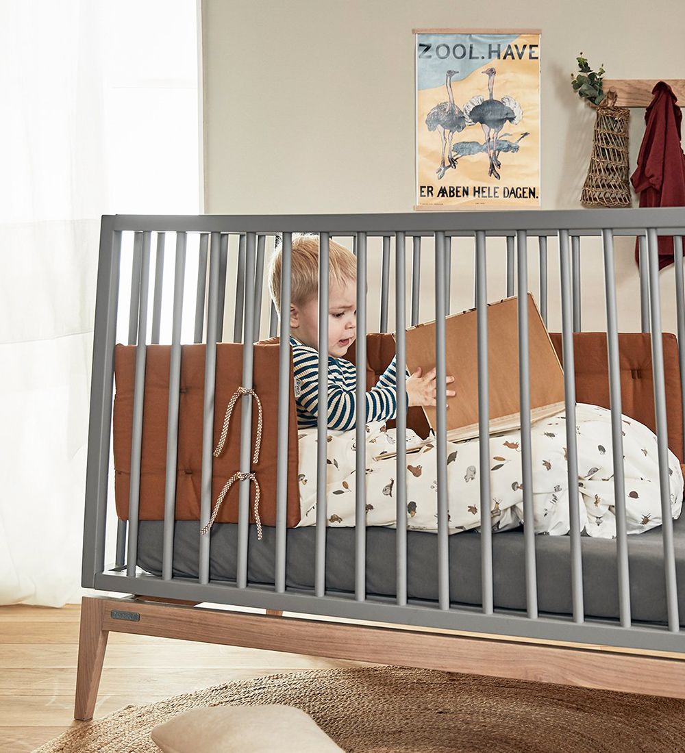 Leander Luna Babyseng - 140x70 - Grå/Eg