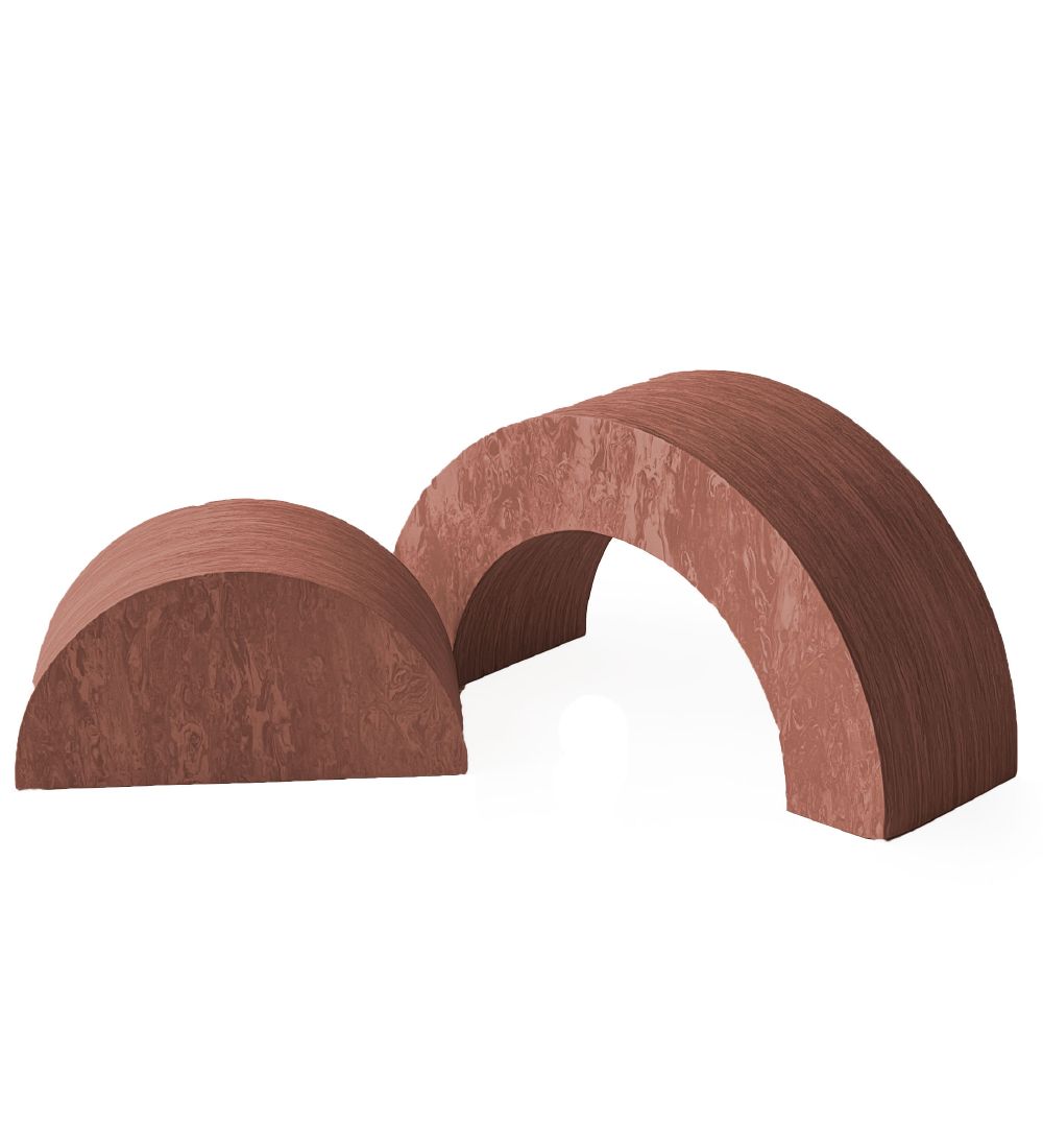 bObles Tunnel - Marble Living - Medium - Terracotta