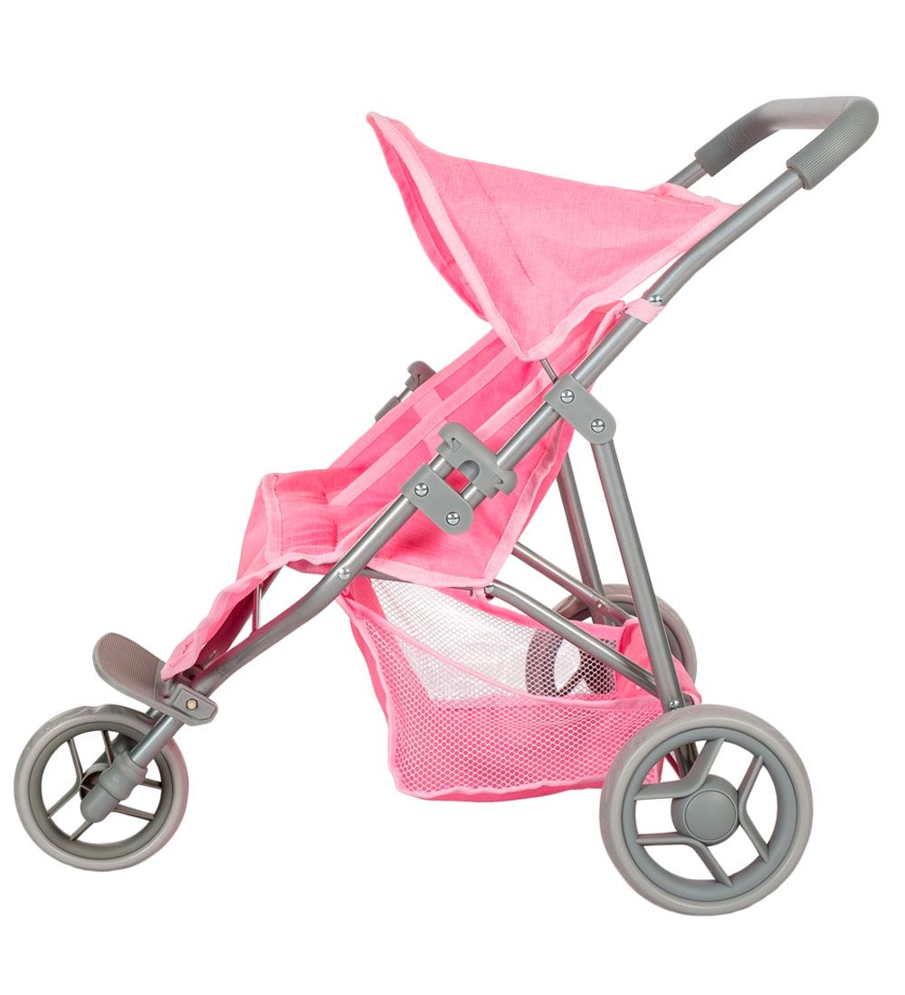 MaMaMeMo Dukke Tvillinge Klapvogn - Pink