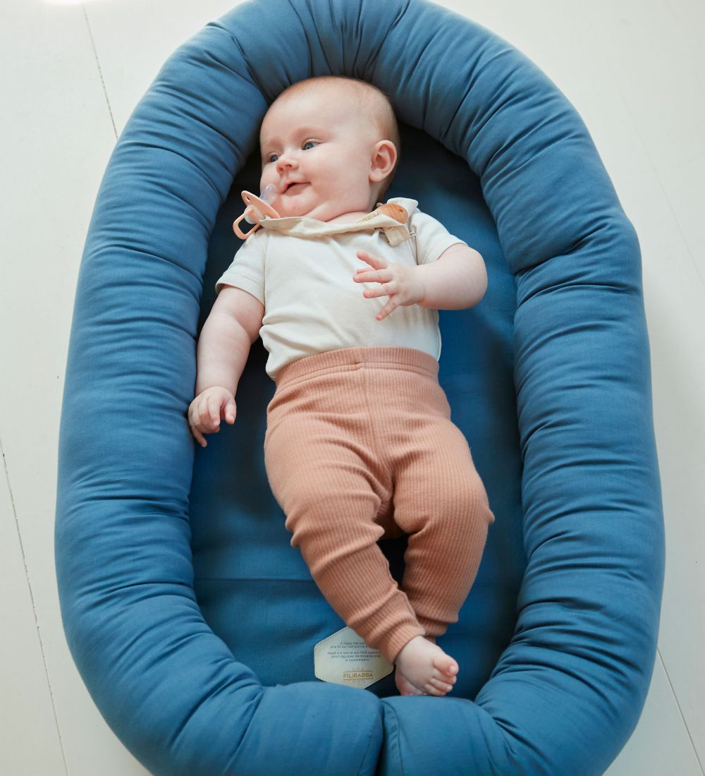 Filibabba Babynest - Kapok - Muddly Blue