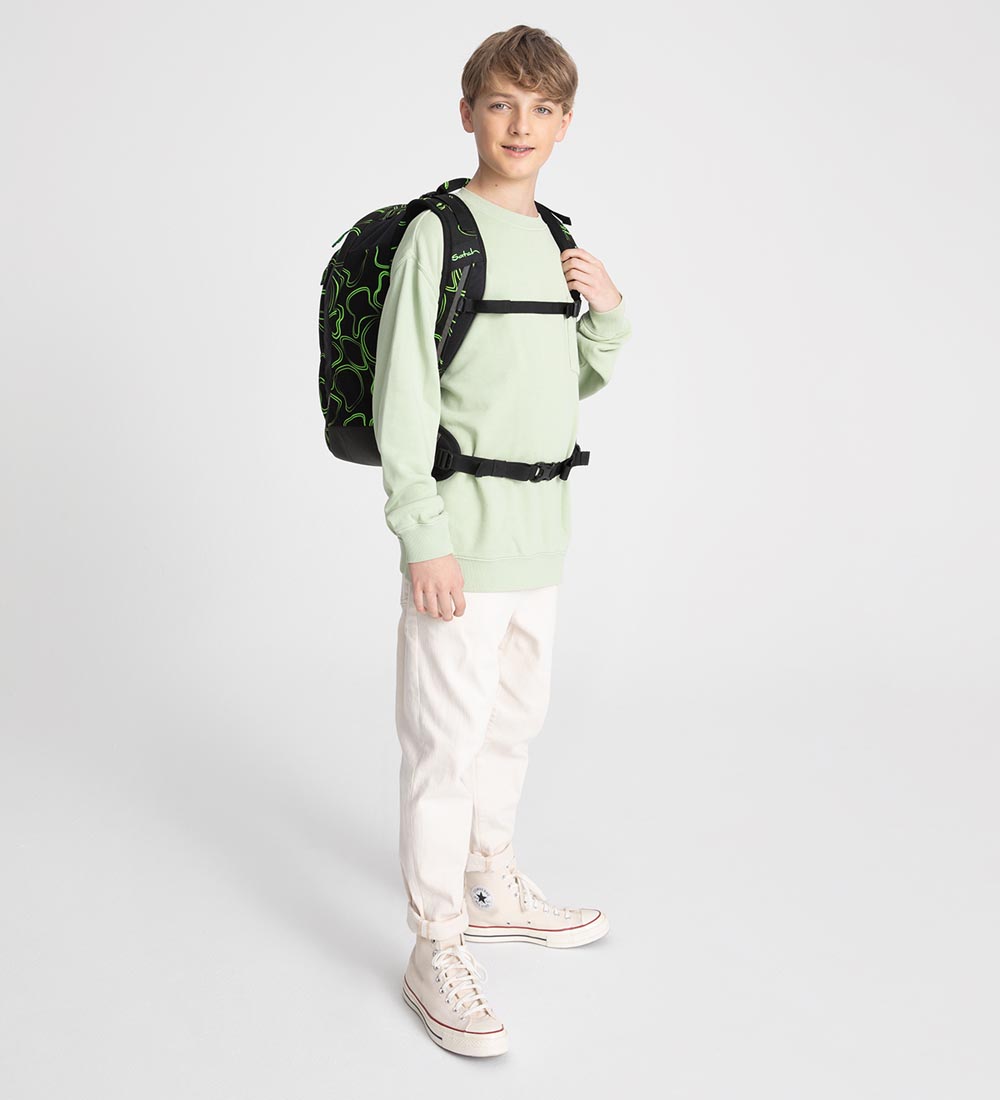 Satch Skoletaske - Air - Green Supreme