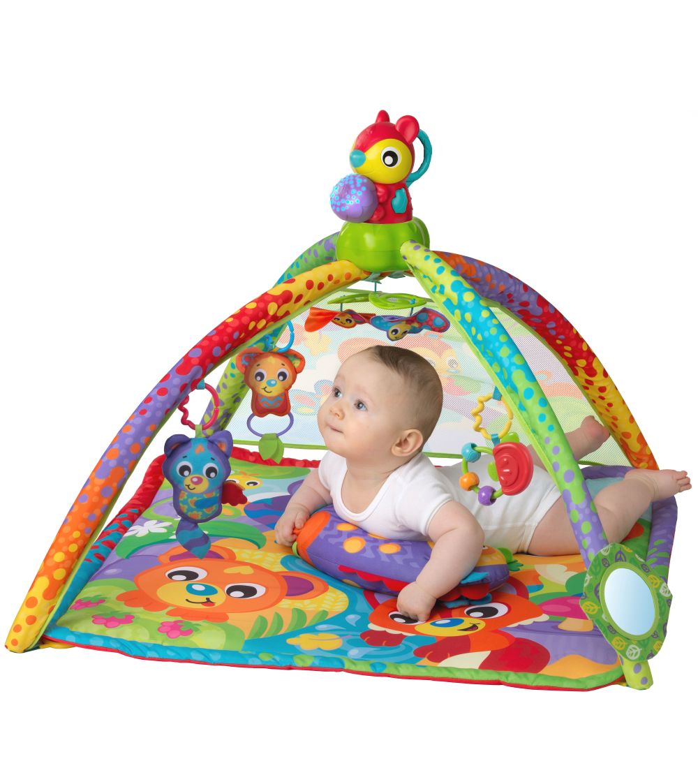 Playgro Aktivitetstæppe - Woodland Aktivitetsgym m. Projektor