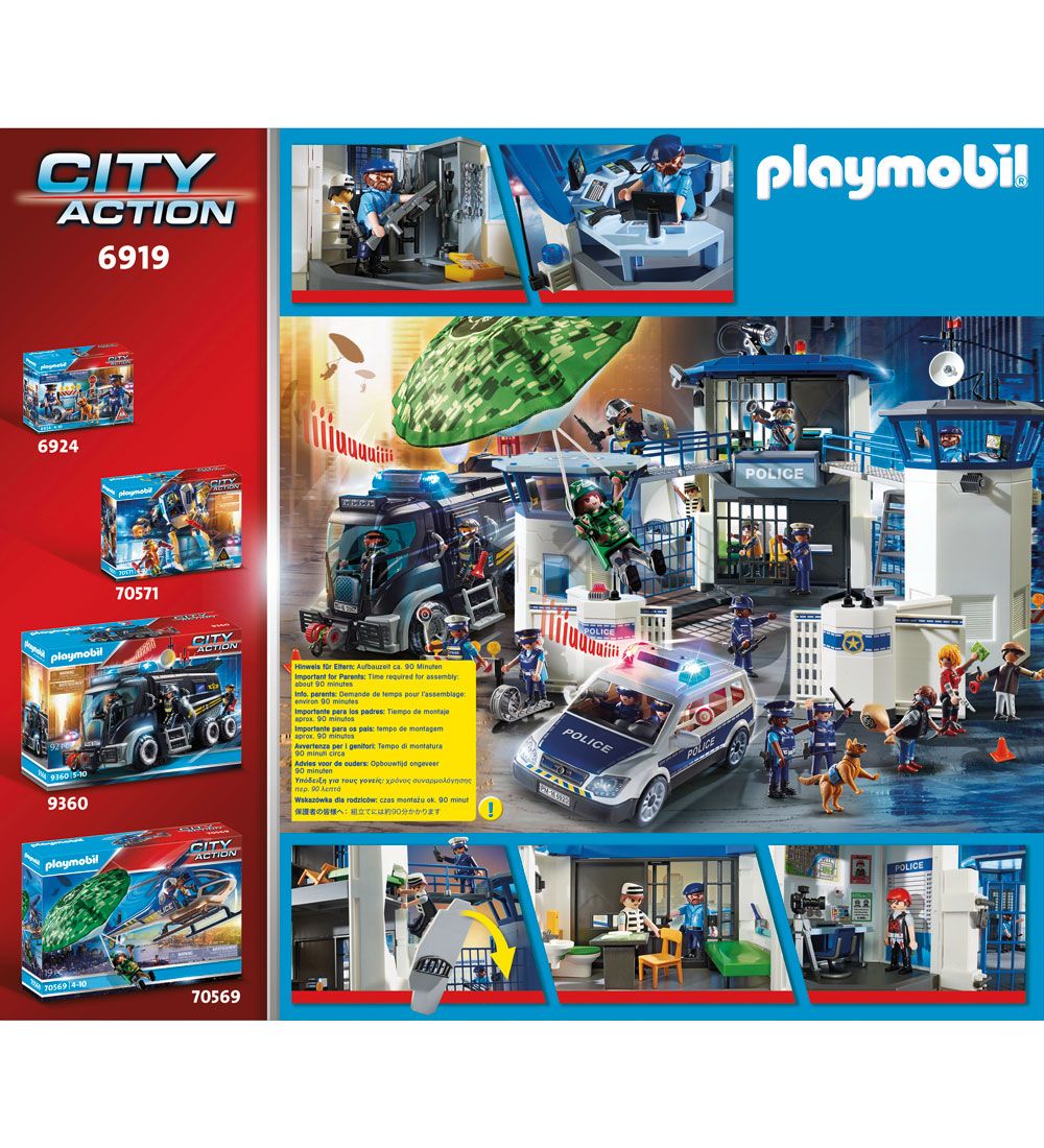 Playmobil City Action - Politistation Med Fængsel - 6919 - 256 D