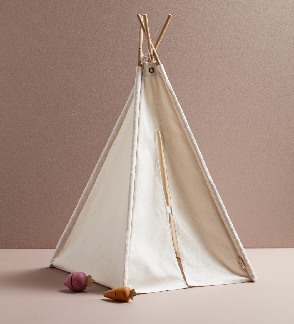 Kids Concept Legetelt - Mini Tipi - Naturhvid