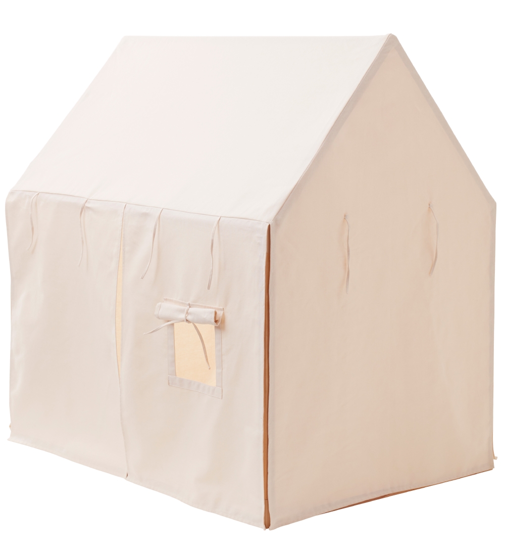 Kids Concept Legetelt - Hus - 110x84 cm - Naturhvid