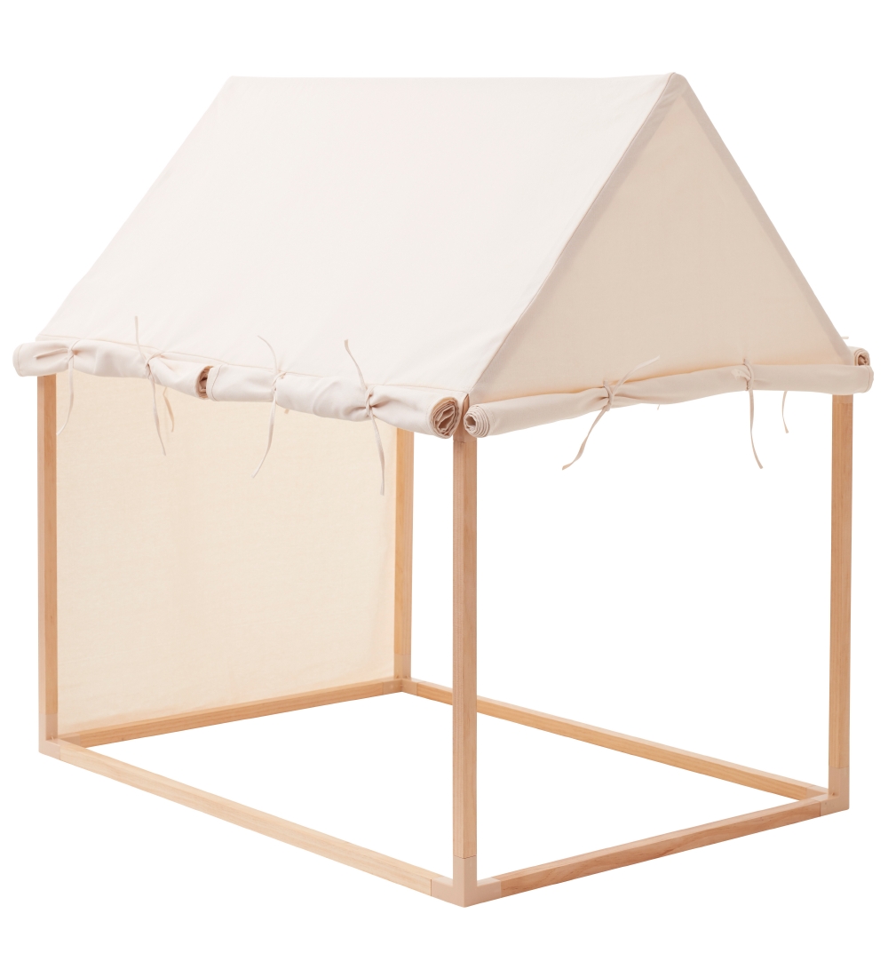 Kids Concept Legetelt - Hus - 110x84 cm - Naturhvid