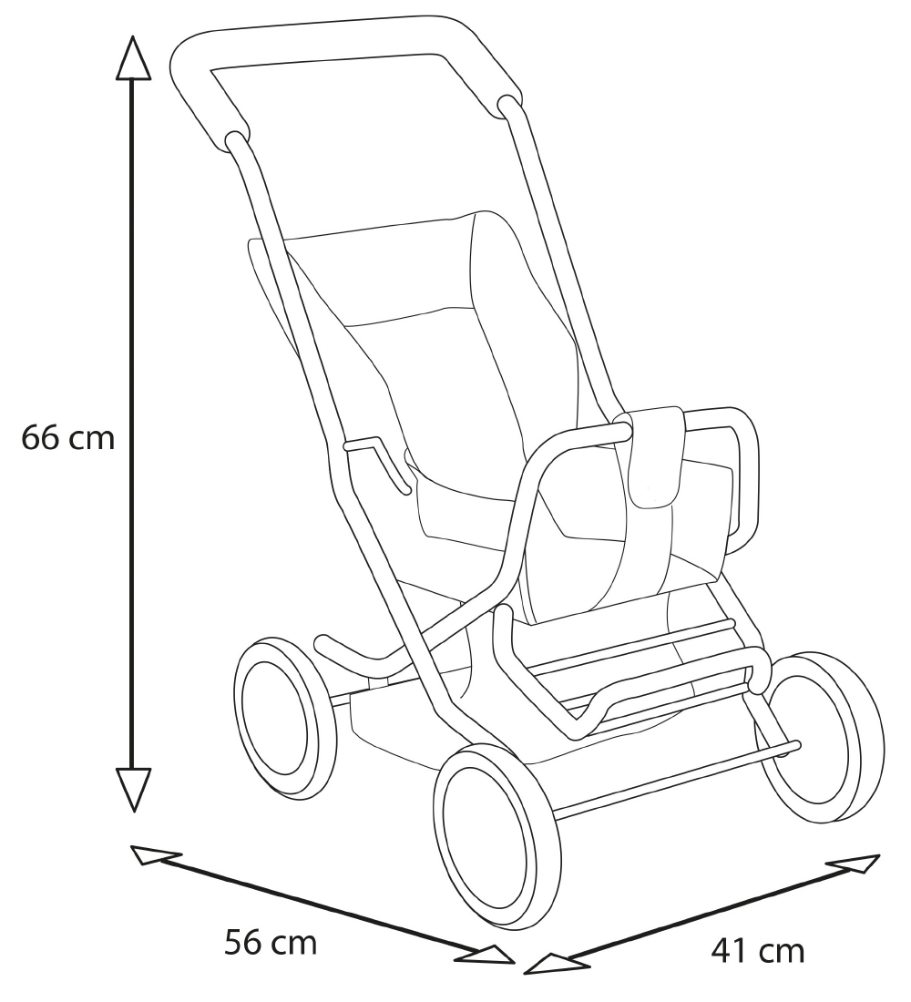 BRIO Klapvogn Til Dukker - Sitty - Rød 30284