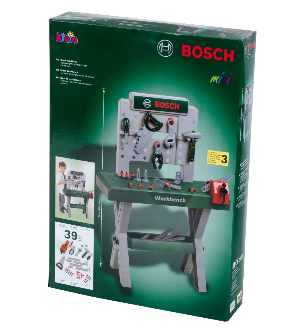 Bosch Mini Værktøjsbænk - 92x51x30 - Legetøj - Grøn/Grå
