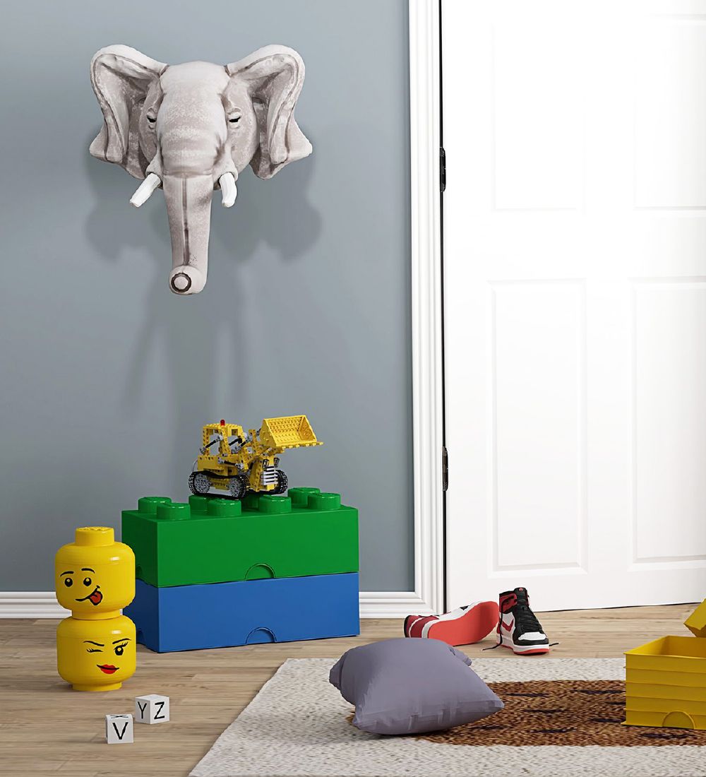 LEGO® Storage Opbevaringsboks - Stor - Hoved - 27 cm - Blinke