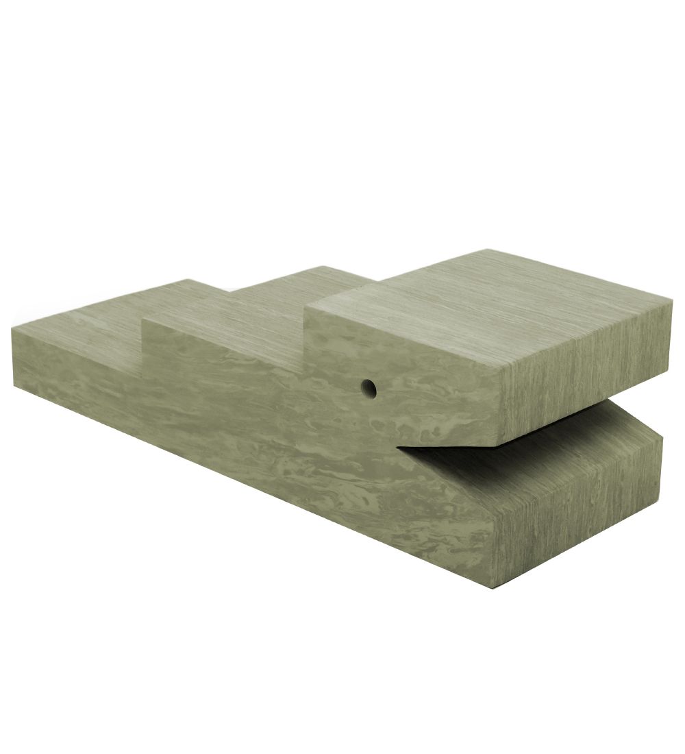 bObles Krokodille - Marble Nature - 60x24x18 cm - Moss
