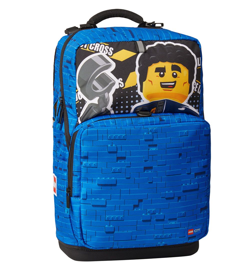 LEGO® Skoletaske m. Gymnastikpose - Police Adventure - Blå/Sort