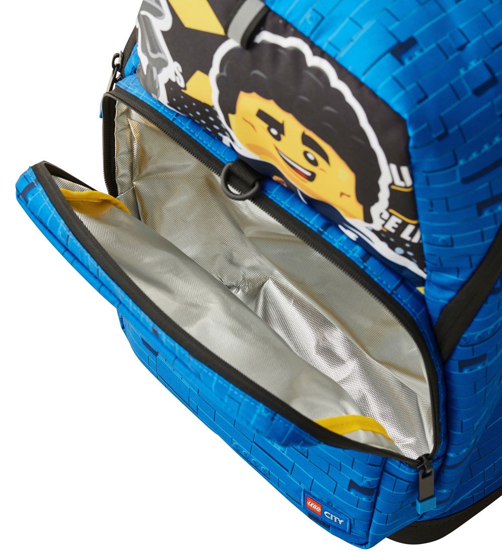 LEGO® Skoletaske m. Gymnastikpose - Police Adventure - Blå/Sort