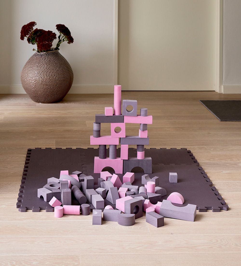 BabyDan Byggeklodser - Soft Blocks - Rosa/Lilla
