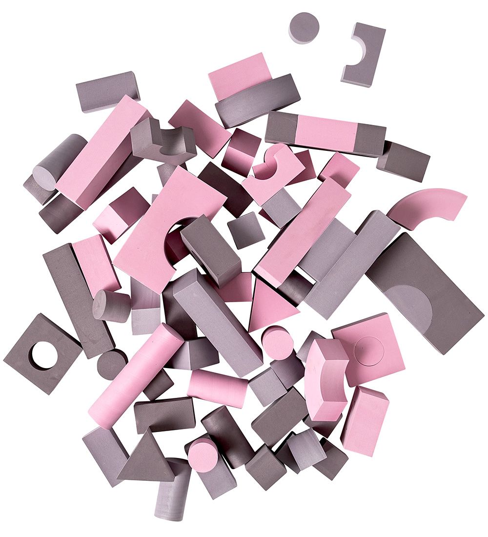 BabyDan Byggeklodser - Soft Blocks - Rosa/Lilla