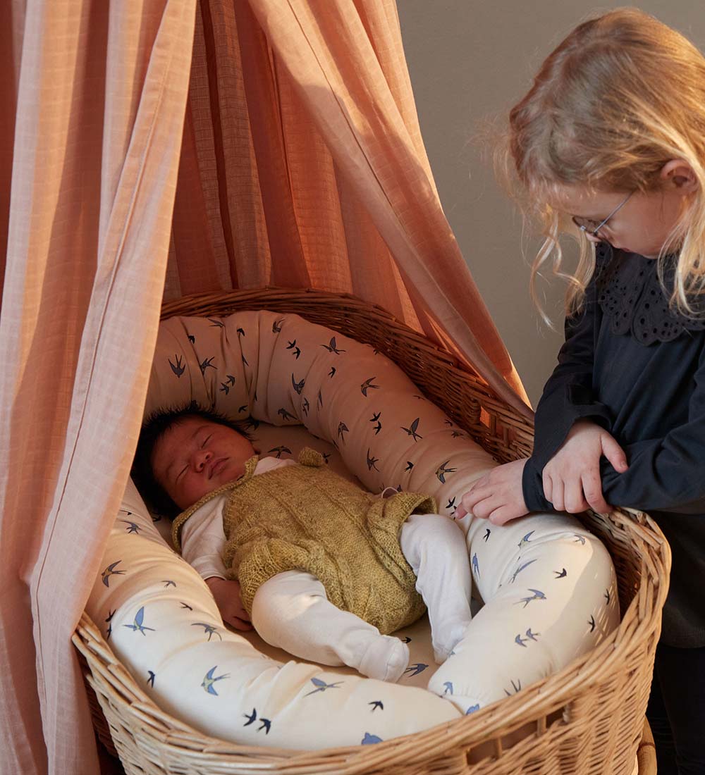 Filibabba Babynest - Dancing Swallow Blue