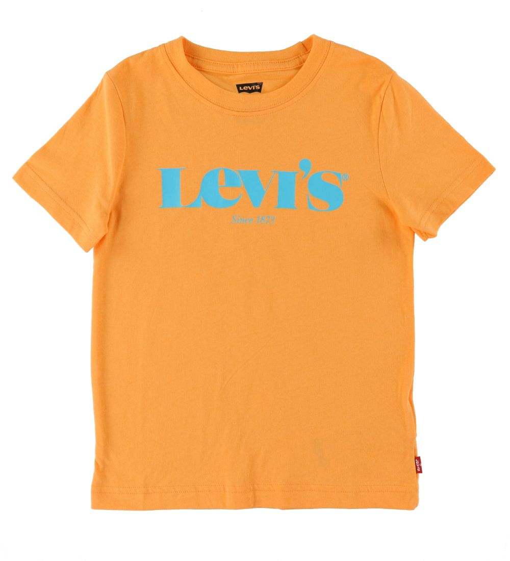 Levis T-shirt - Kumquat Yellow m. Logo