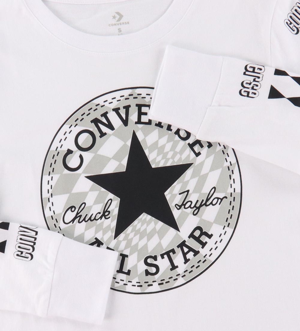 Converse Bluse - Hvid m. Logo/Tern