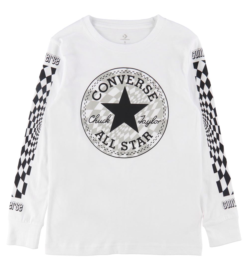 Converse Bluse - Hvid m. Logo/Tern