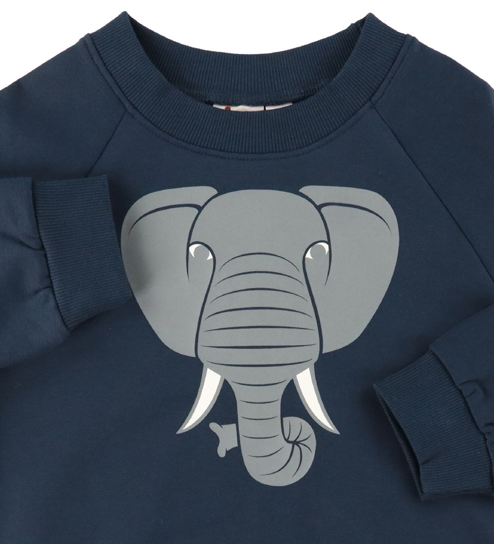 DYR Sweatshirt - DYRBellow - Navy m. Elefant