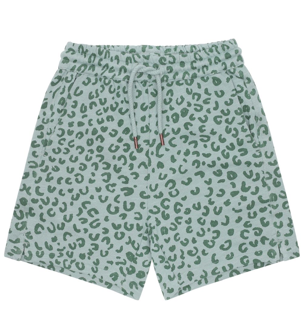 Soft Gallery Shorts - Hudson - Slate m. Grn Leopard