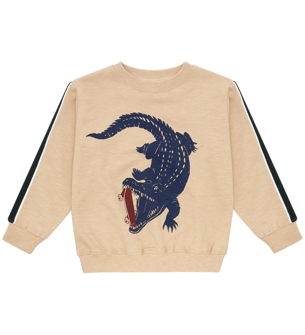 Soft Gallery Sweatshirt - Baptiste - Beige m. Krokodille