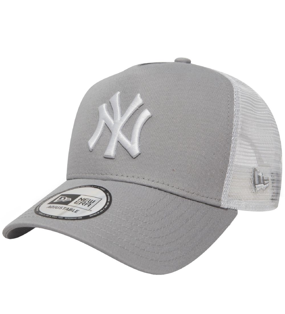 New Era Kasket - Clean Trucker - New York Yankees - Gr/Hvid
