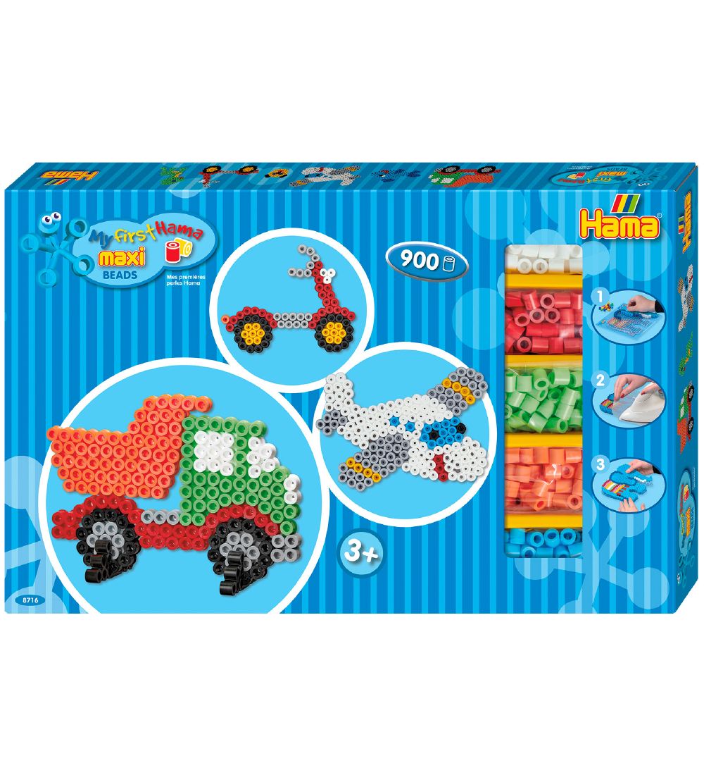 Hama Maxi Gaveæske - 900 stk. + 2 Plader - 8716 Multifarvet