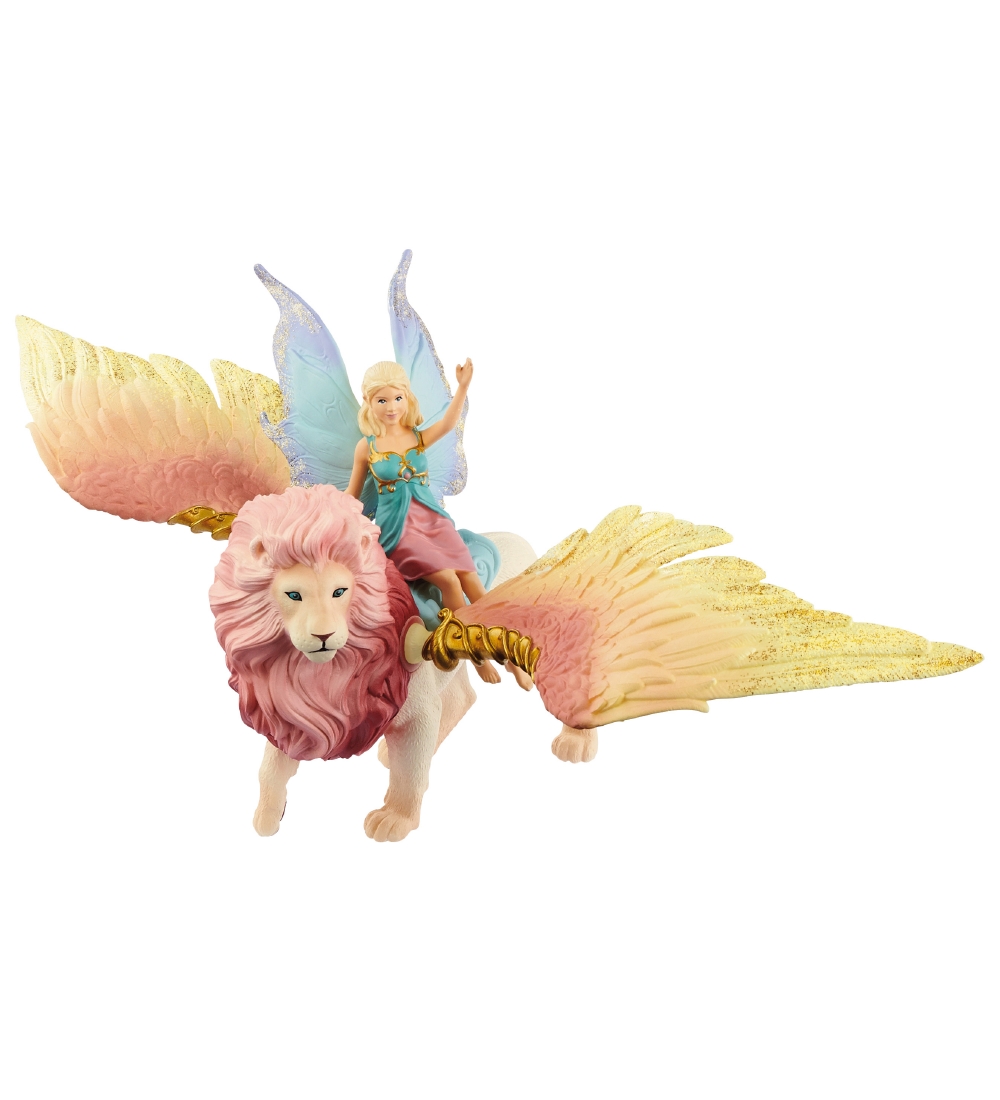 Schleich Bayala - 31,5 cm - Elv På Bevingede Løve 70714