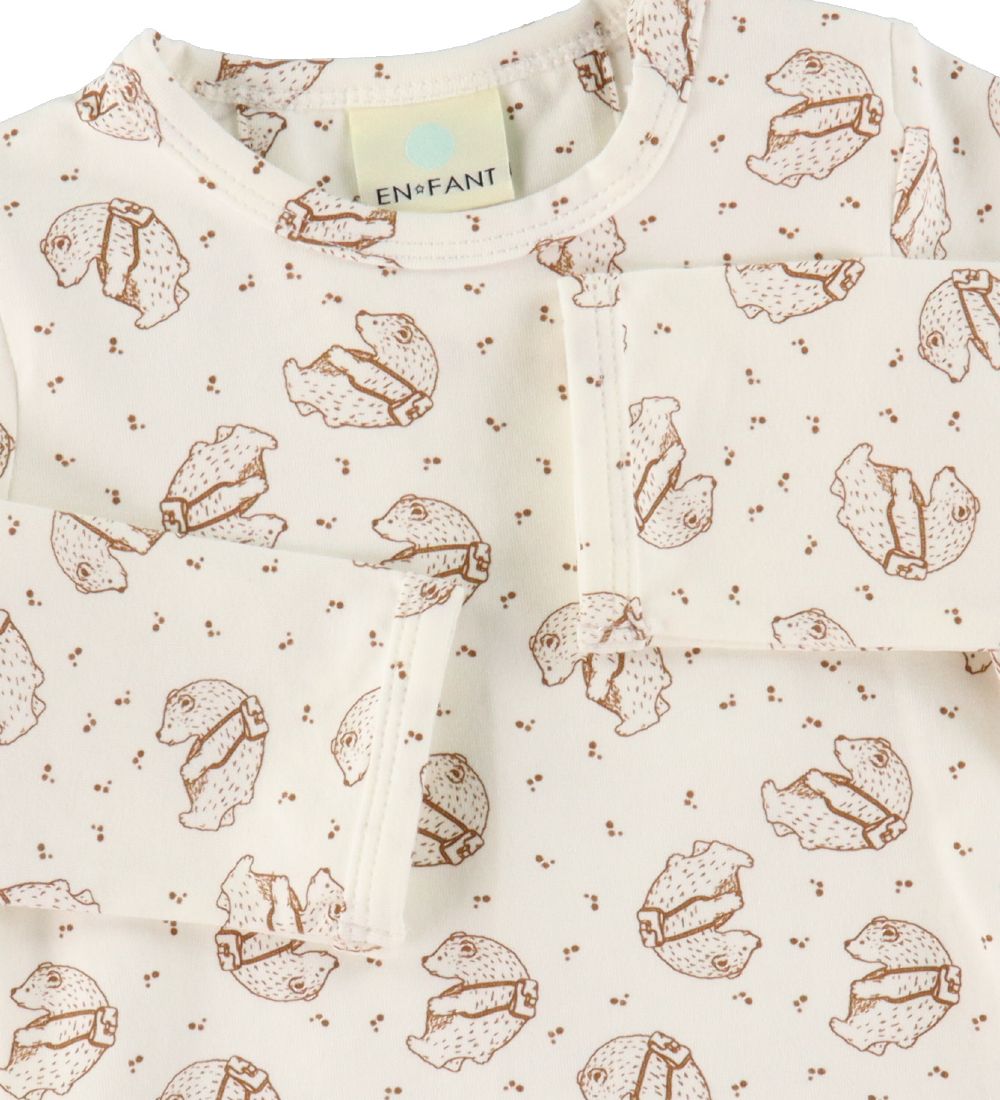 En Fant Bluse - Off White m. Bjørne