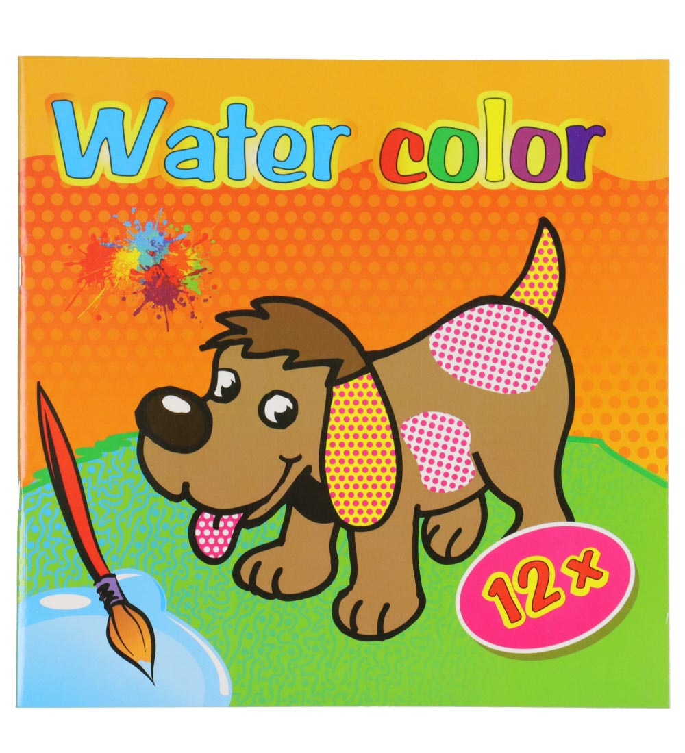Malebog - Vandfarver - Hund
