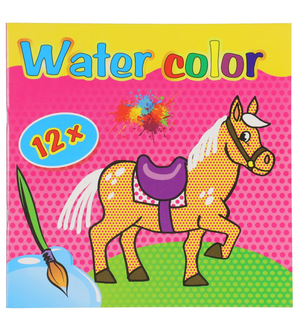 Malebog - Vandfarver - Hest