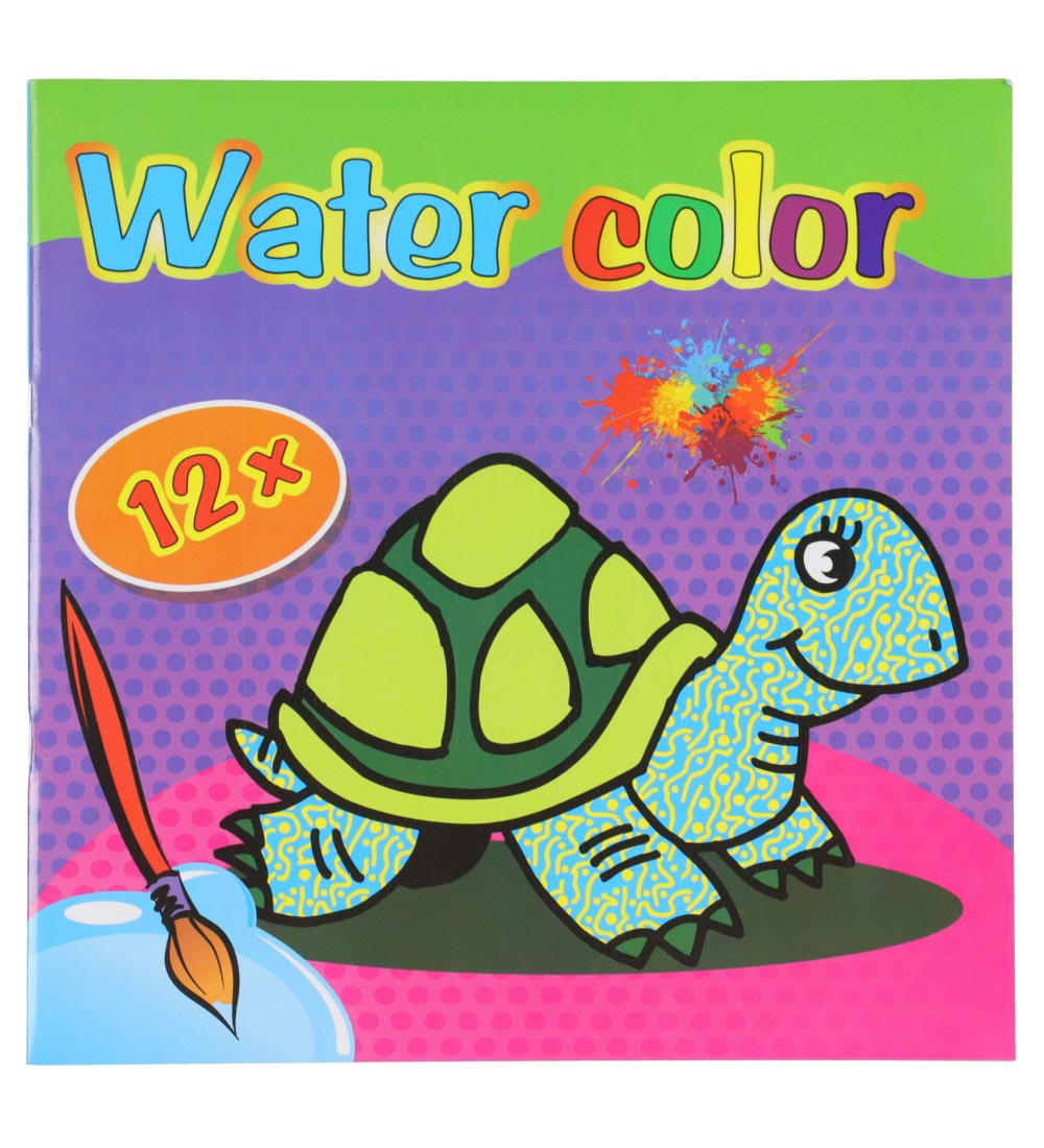 Malebog - Vandfarver - Skildpadde