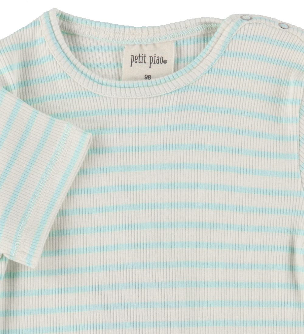 Petit Piao T-shirt - Modal Striped - Starlight Blue/Eggnog