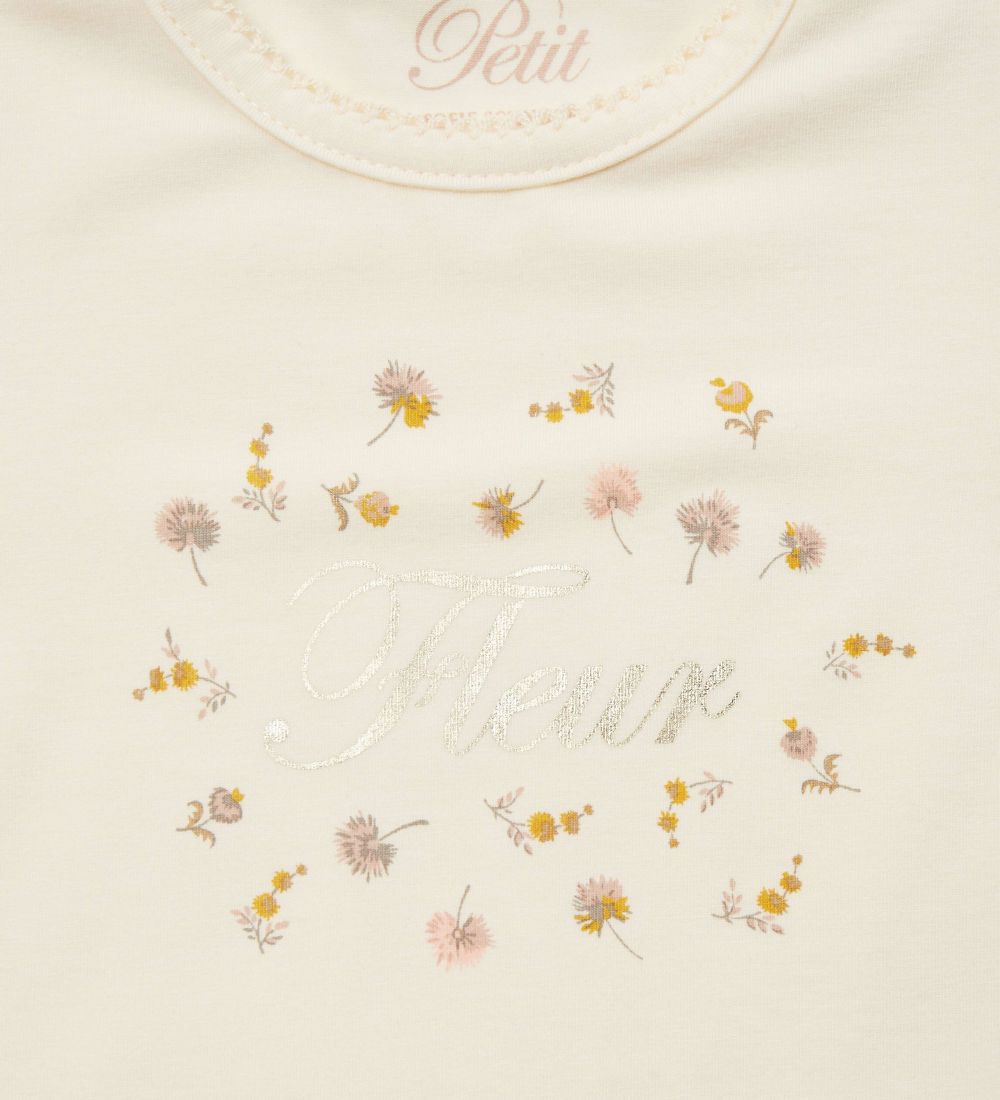 Petit by Sofie Schnoor Body k/æ - Dicte - Off White m. Blomster