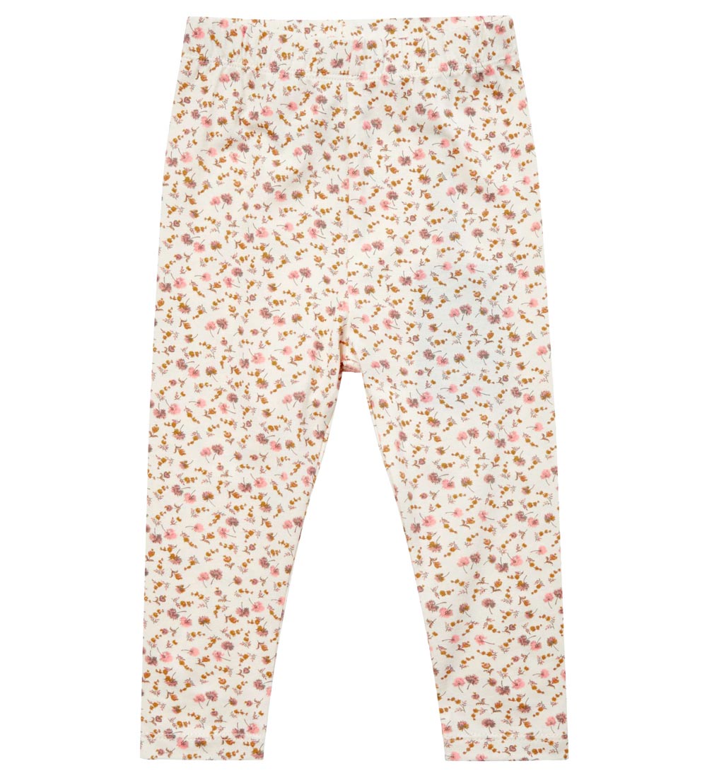 Petit by Sofie Schnoor Leggings - Lily - Off White m. Blomster