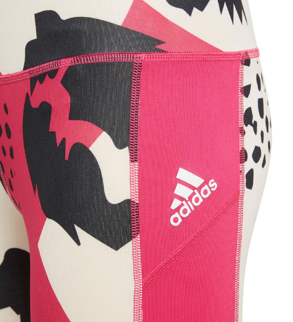 adidas Performance Leggings - Stretch Training Tights - Rosa/Sor