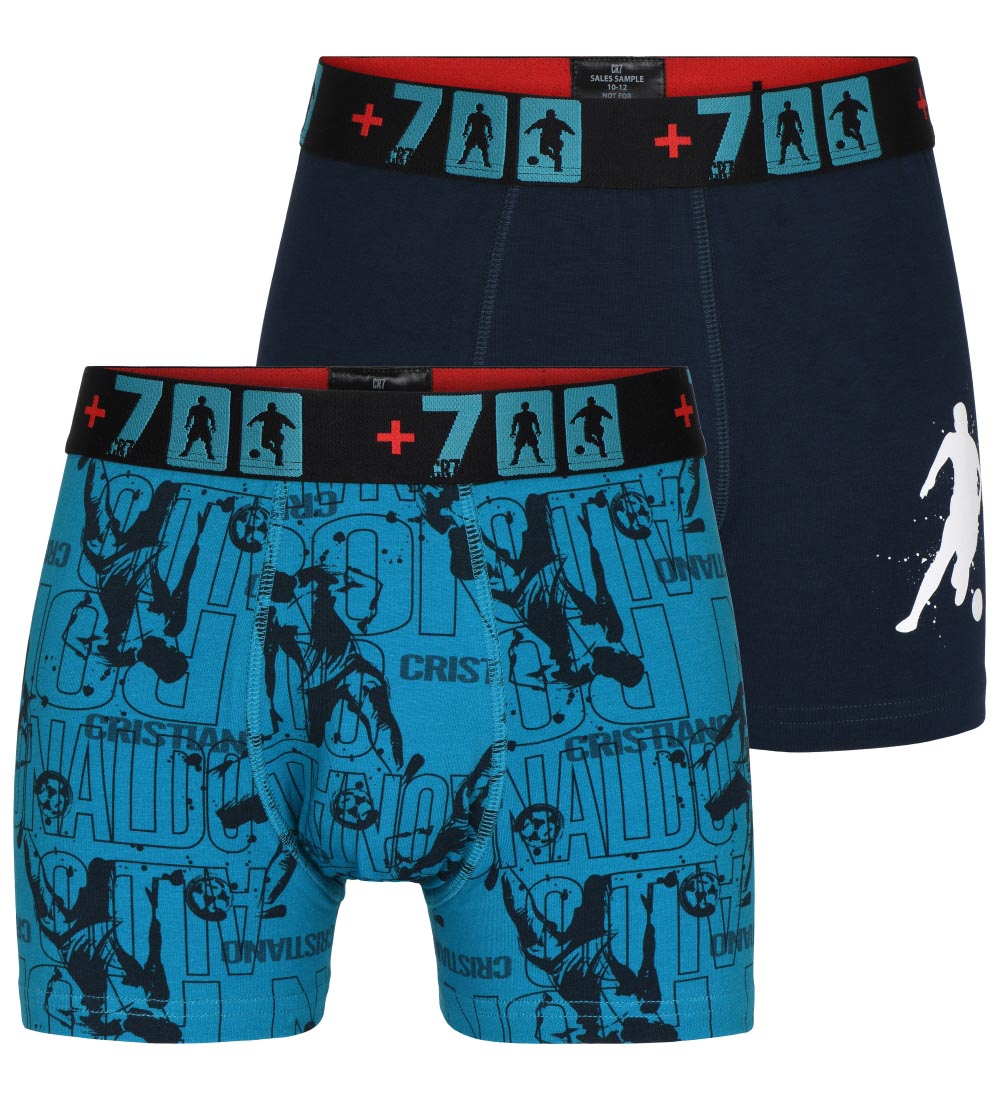 Ronaldo Boxershorts - 2-pak - Navy/Turkis