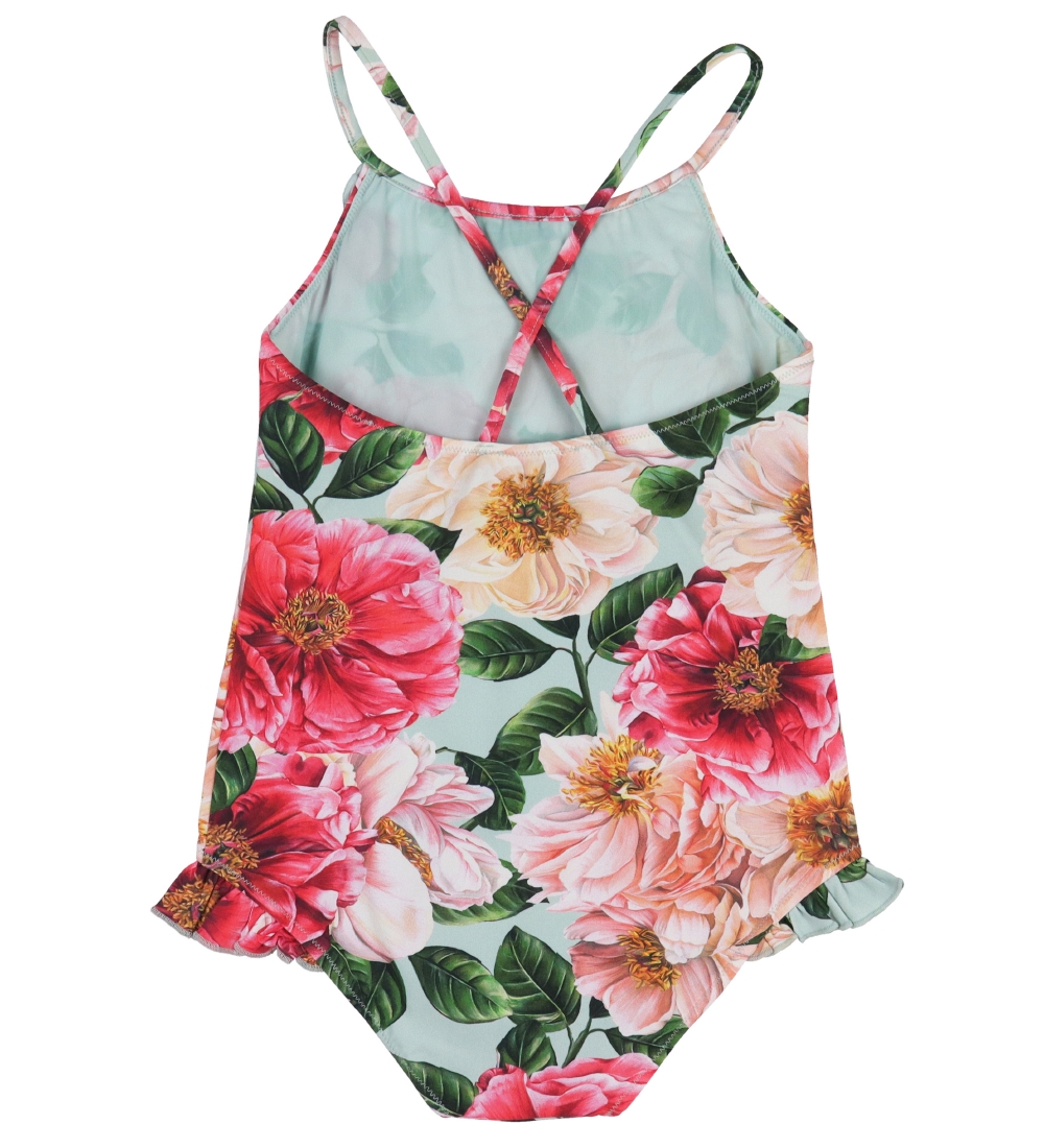 Dolce & Gabbana Badedragt - Blå m. Rosa Blomster