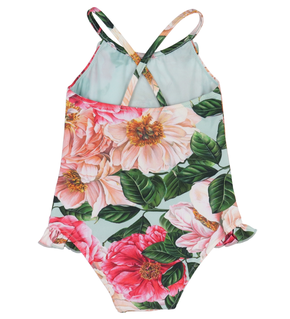Dolce & Gabbana Badedragt - Blå m. Rosa Blomster