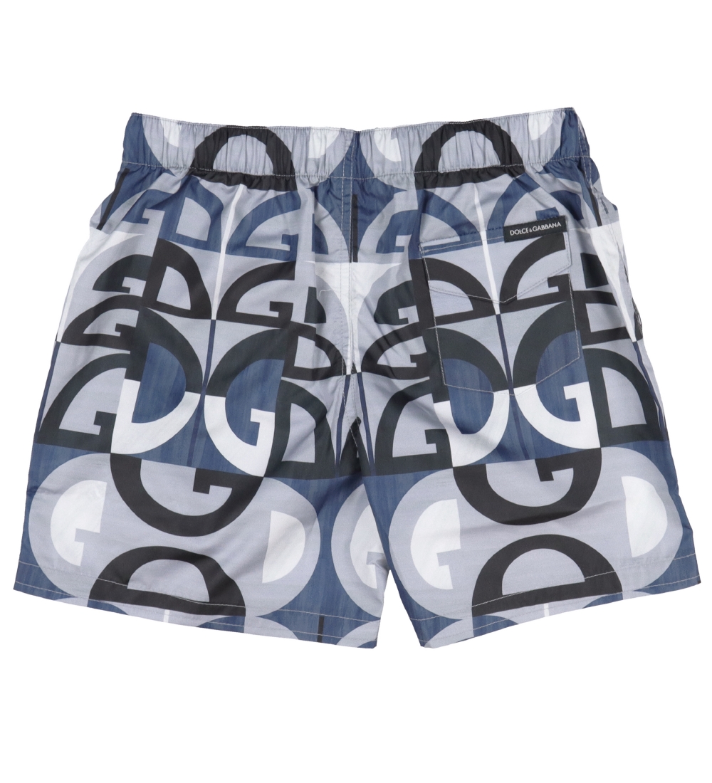 Dolce & Gabbana Badeshorts - Grå/Blå m. Logoer