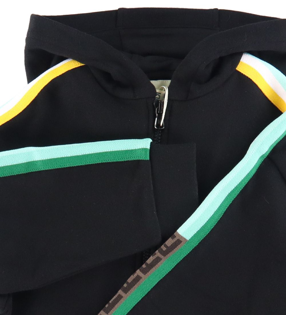 Fendi Cardigan - Sweat - Sort m. Stribede kanter