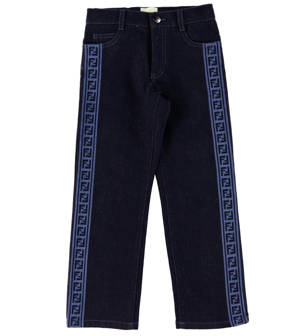 Fendi Jeans - Mørkeblå Denim m. Logobånd