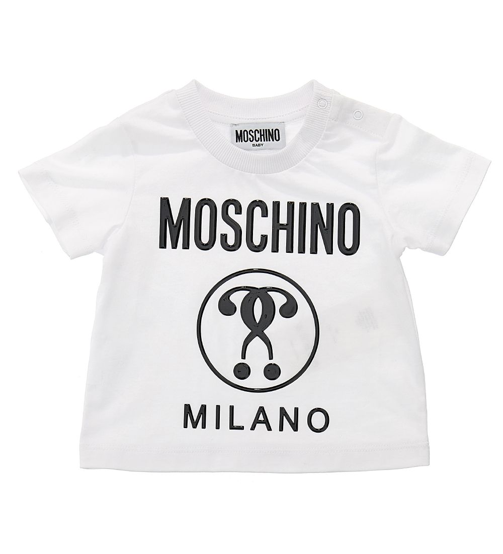 Moschino Sæt - T-shirt/Shorts - Hvid/Gråmeleret