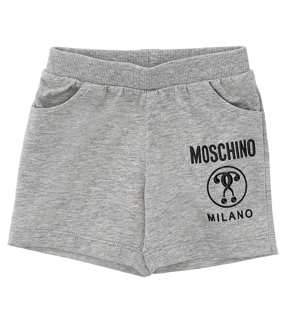 Moschino Sæt - T-shirt/Shorts - Hvid/Gråmeleret