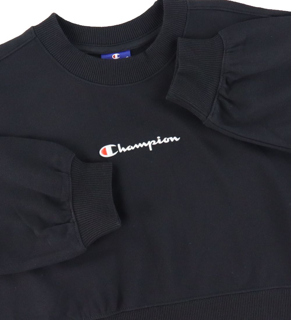 Champion Fashion Sweatshirt - Cropped - Sort m. Logo