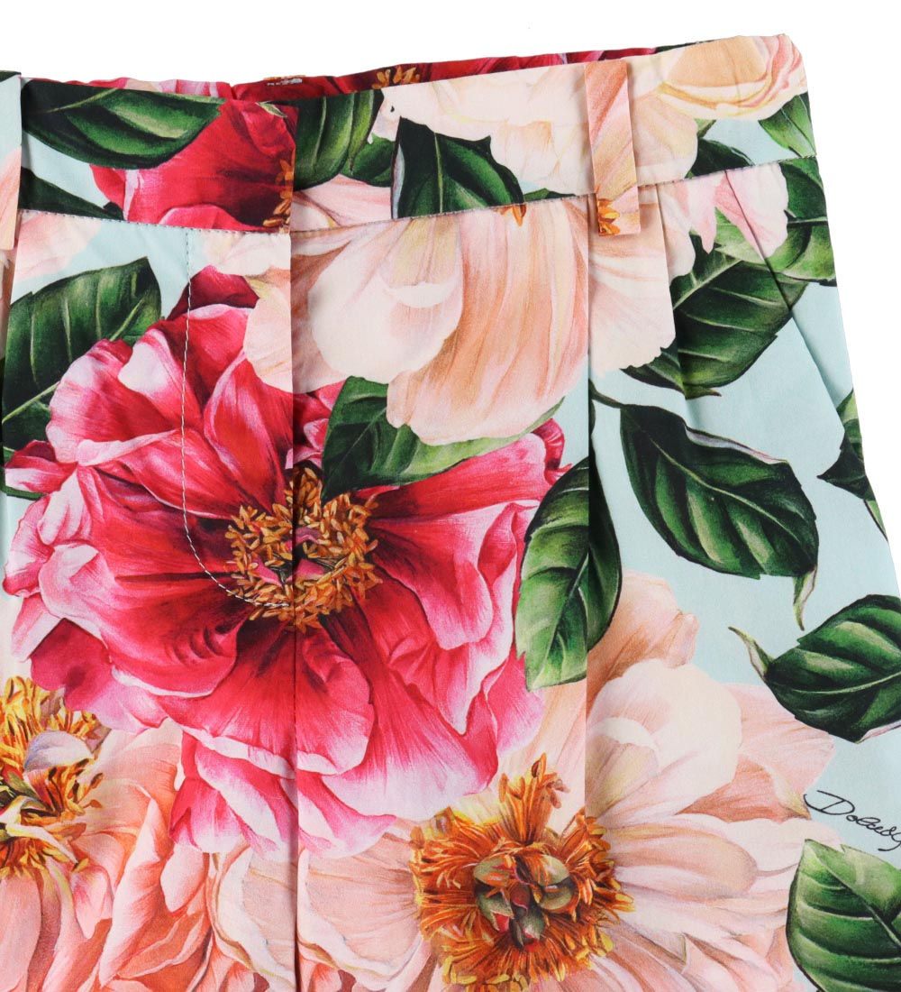 Dolce & Gabbana Shorts - Blå m. Rosa Blomster
