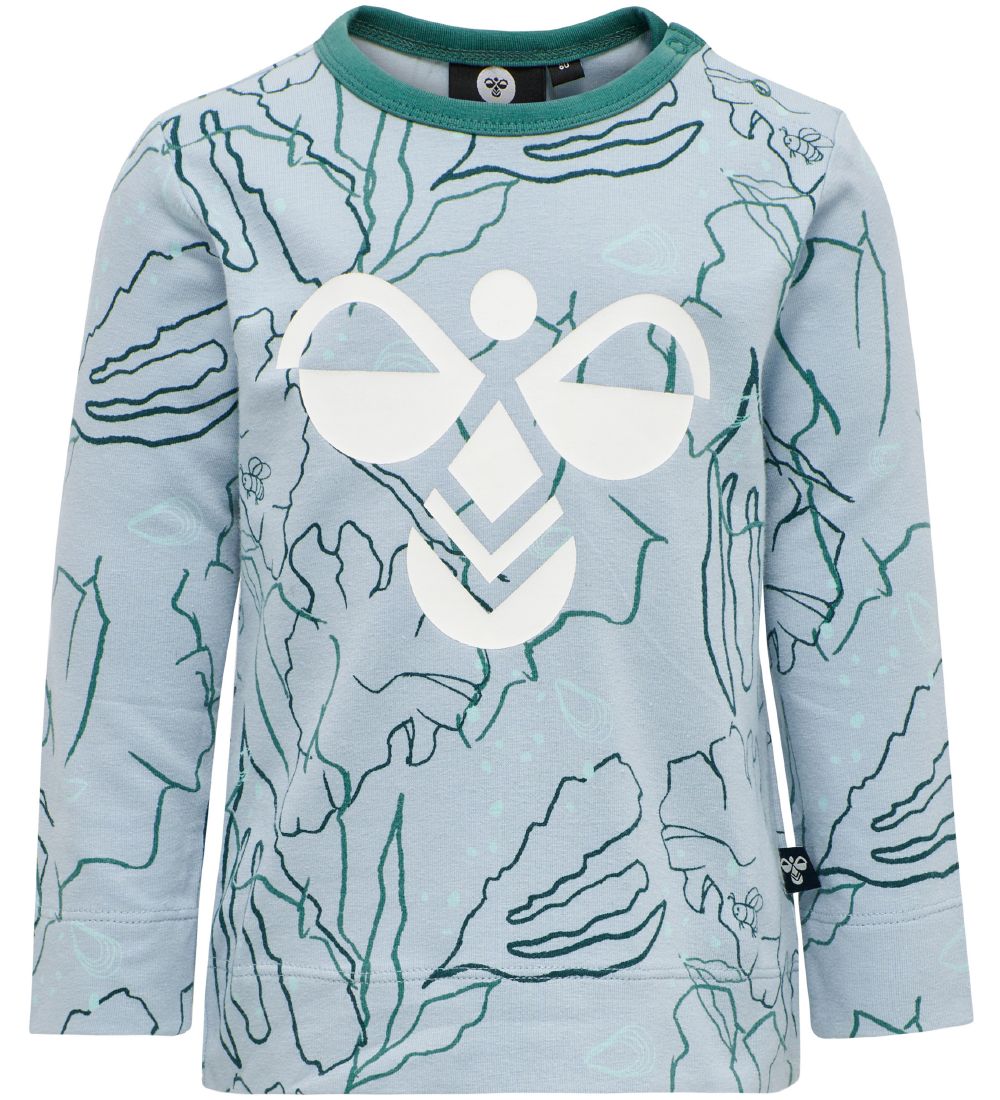 Hummel Bluse - hmlMagne - Lyseblå m. Print