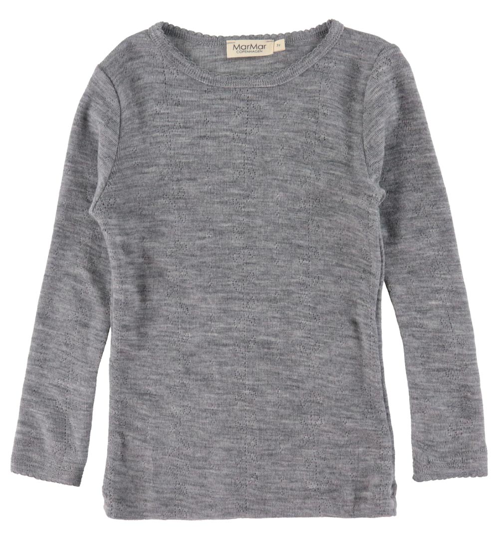 MarMar Bluse - Tamra - Uld - Grey Melange