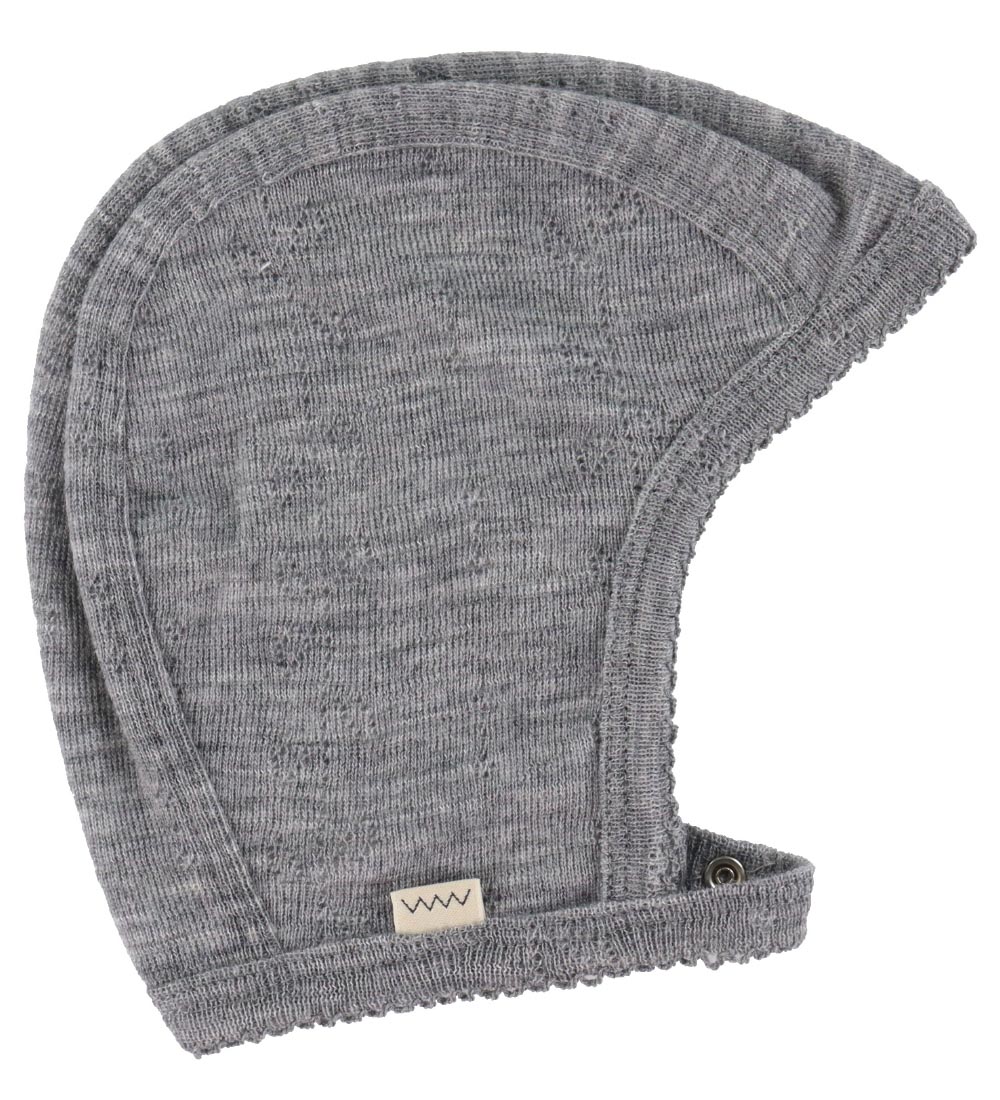 MarMar Babyhjelm - Uld - Hoody - Grey Melange