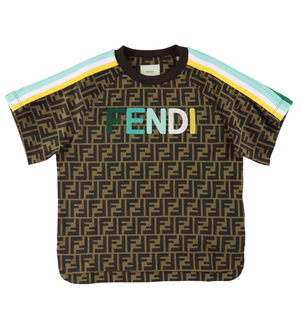 Fendi T-shirt - Brun m. Allover Print